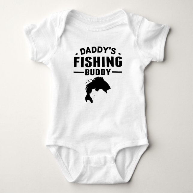 Body Para Bebé Compinche de la pesca del papá (Anverso)