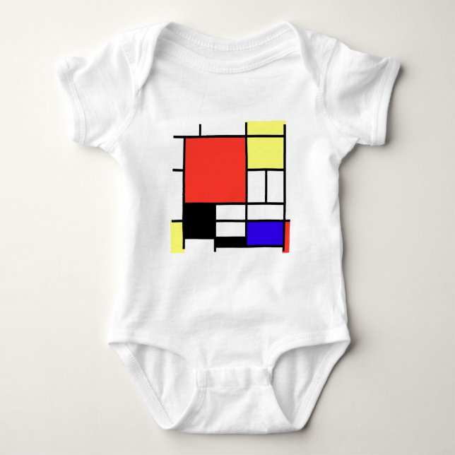 Body Para Bebé Composition , Mondriaan (Anverso)