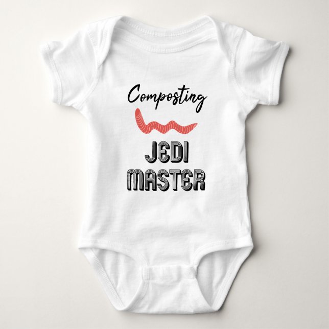 Body Para Bebé Composting Jedi Master (Anverso)