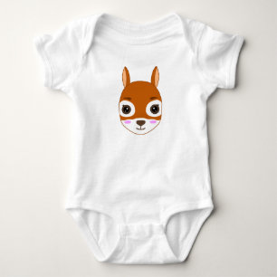 Body para bebé con diseño Kawaii de ardilla linda