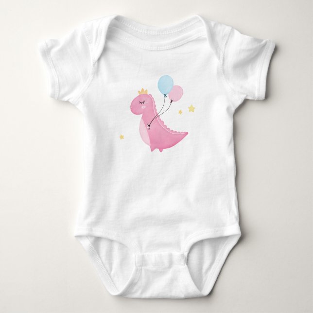 Body para bebé con motivos infantiles rosa (Anverso)