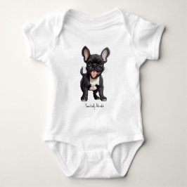 Body Para Bebé Con texto personalizado, cachorro Frenchie