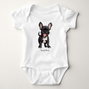 Body Para Bebé Con texto personalizado, cachorro Frenchie