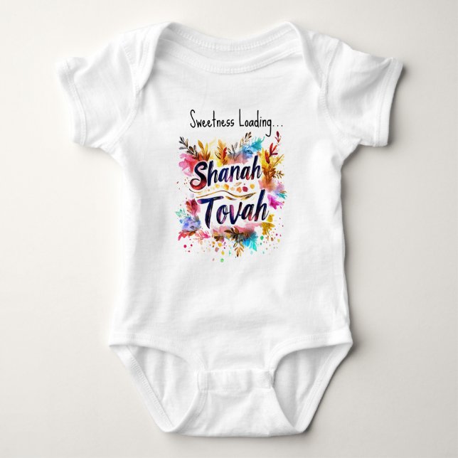 Body Para Bebé 🍎 🐝 Con texto personalizado Carga de suavidad (Anverso)