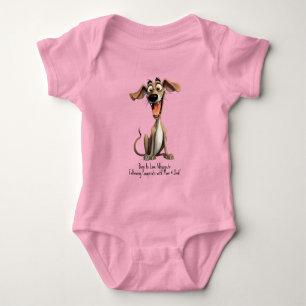 Body Para Bebé Con texto personalizado, 🐶loco 🤪 whippet