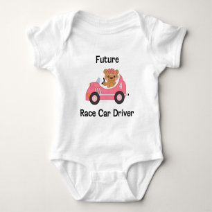 Body Para Bebé Conductor de coche de carreras futuro (chica)