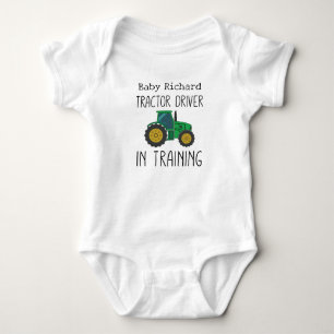 Body Para Bebé Conductor de Tractor en Entrenamiento - Agricultur