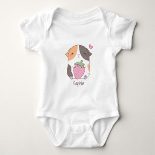Body Para Bebé Conejillo de indias adorable abraza fresa Doodle
