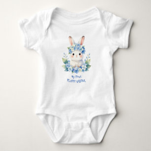 Body Para Bebé Conejito de Pascua adorable en acuarela con horten