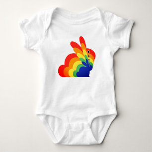 Body Para Bebé Conejito de Pascua Arcoíris - Pascua