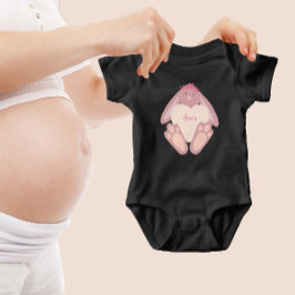 Body Para Bebé Conejito Femenino Precioso Rosa Pastel Con Corazón