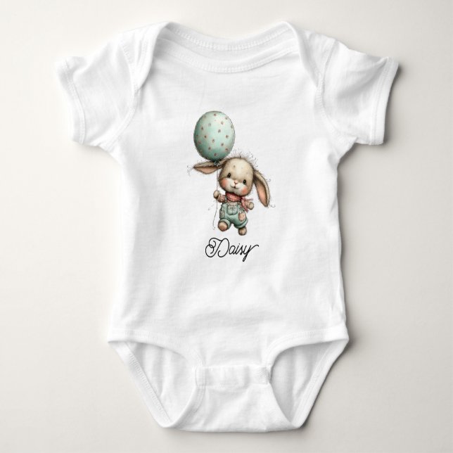 Body Para Bebé Conejito lindo con globo (Anverso)