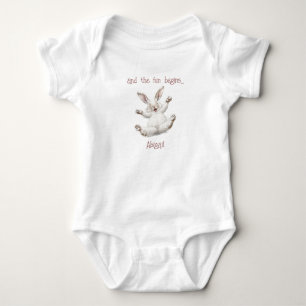Body Para Bebé Conejito Lindo Personalizado Y comienza la diversi