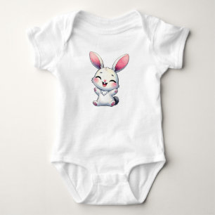 Body Para Bebé Conejo acuático feliz