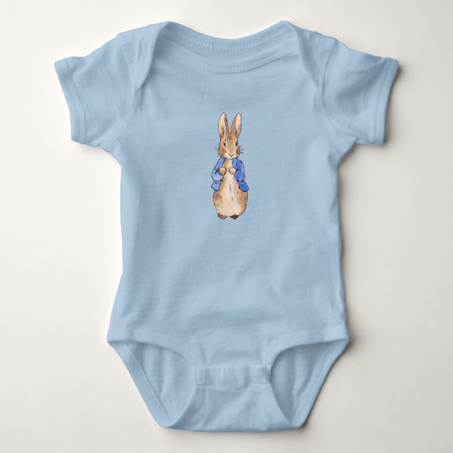 Body Para Bebé Conejo clásico con chaqueta azul (Anverso)