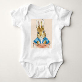 Body Para Bebé Conejo clásico con chaqueta azul