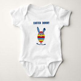 Body Para Bebé Conejo de huevo de Pascua azul