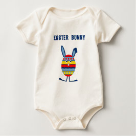 Body Para Bebé Conejo de huevo de Pascua azul