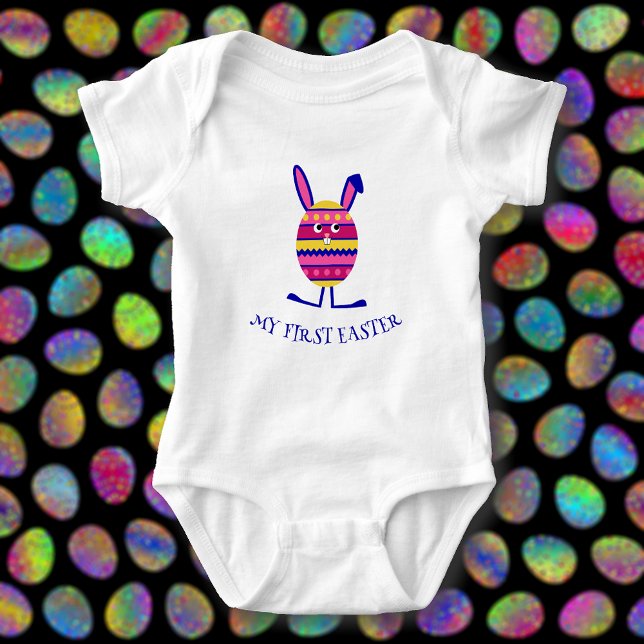 Body Para Bebé Conejo de huevo de pascua rosa (Subido por el creador)