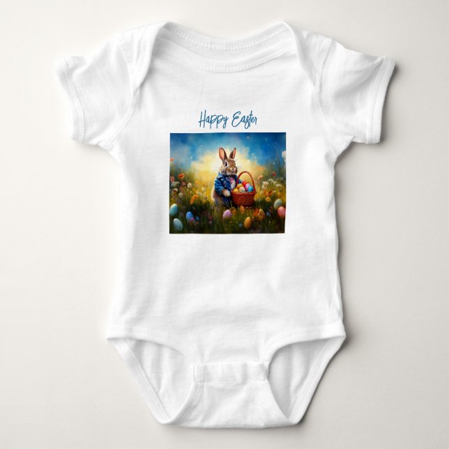 Body Para Bebé Conejo de Pascua  (Anverso)