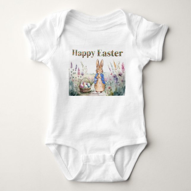 Body Para Bebé conejo de Pascua (Anverso)