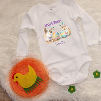 Body Para Bebé Conejo de Pascua Huevo Cute Niños - Niñas Personal
