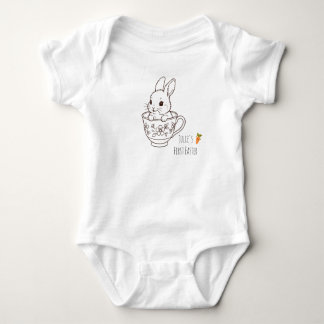 Body Para Bebé Conejo de Pascua personalizado para el primer año