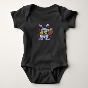 Body Para Bebé Conejo de Pascua travieso haciendo dab
