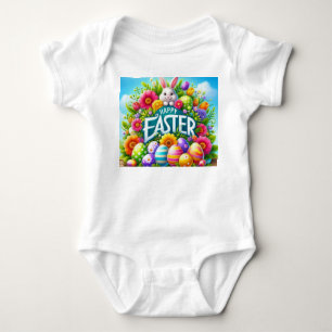 Body Para Bebé Conejo de primavera/Semana Santa con huevo