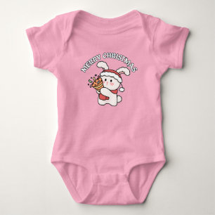 Body Para Bebé Conejo Festivo – Feliz Navidad