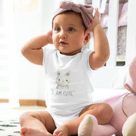 Body Para Bebé Conejo Floral Adorable