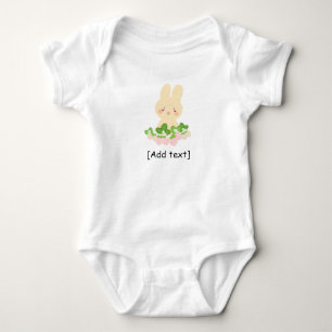 Body Para Bebé Conejo lindo personalizado con fresas - Personaliz