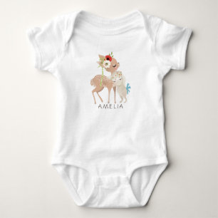 Body Para Bebé Conejo personalizado adorable ciervo primavera Pas