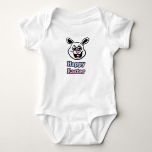 Body Para Bebé Conejo Retro Feliz Pascua