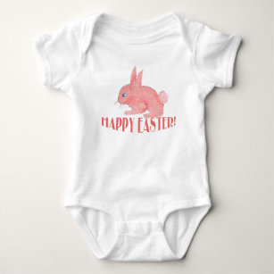 Body Para Bebé Conejo rosa de Pascua