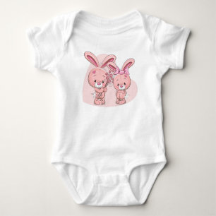 Body Para Bebé Conejos del Amor