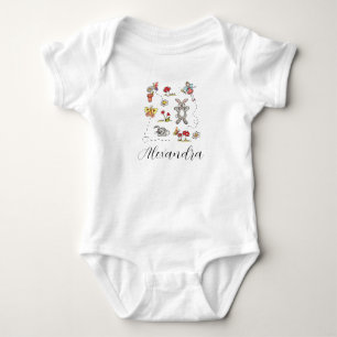 Body Para Bebé Conejos, Mariposas, Flores y Hadas Personalizados