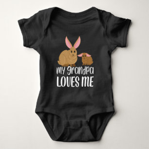 Body Para Bebé Conejos 🐰 mi abuelo me ama - Regalo del nieto