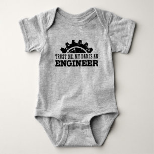 Body Para Bebé Confía en mi papá es ingeniero