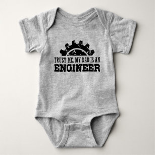 Body Para Bebé Confía en mi papá es ingeniero
