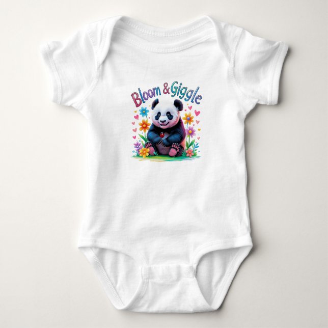 Body Para Bebé Conjunto Bloom & Giggle Bebé Panda Un Año (Anverso)