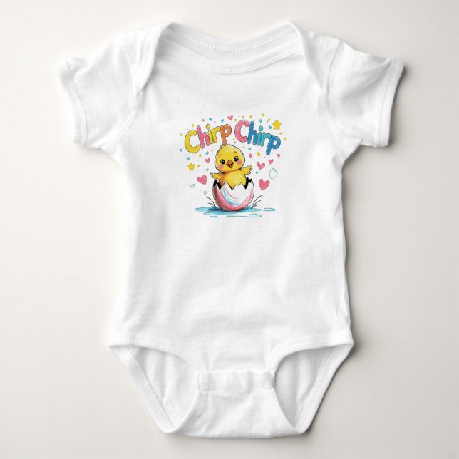 Body Para Bebé Conjunto de Pascua de Pollito Bebé Pío Pío (Anverso)