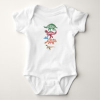 Conjunto de siluetas de diferentes dinosaurios