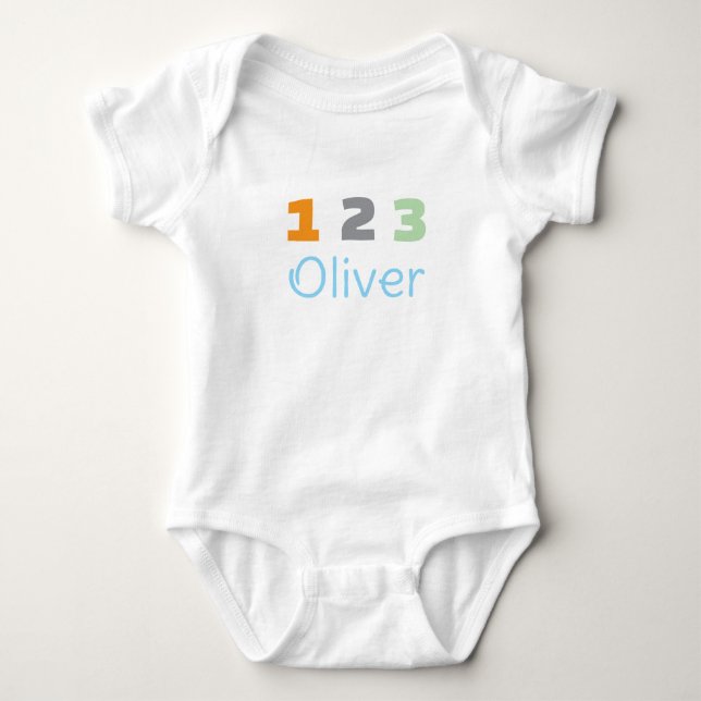 Body Para Bebé Conjunto personalizado para trillizos, personaliza (Anverso)