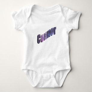 Body Para Bebé Conner, nombre hecho de nubes de nebulosa azul,