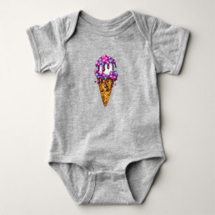 Body Para Bebé Cono de helado de galaxia