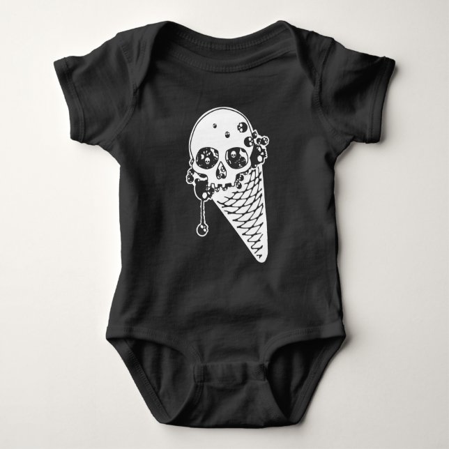 Body Para Bebé Cono de helado malvado (Anverso)