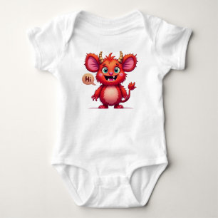 Body Para Bebé Conozca al simpático monstruo rojo