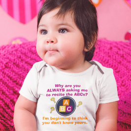 Body Para Bebé Conozco a mis ABC, ¿verdad?