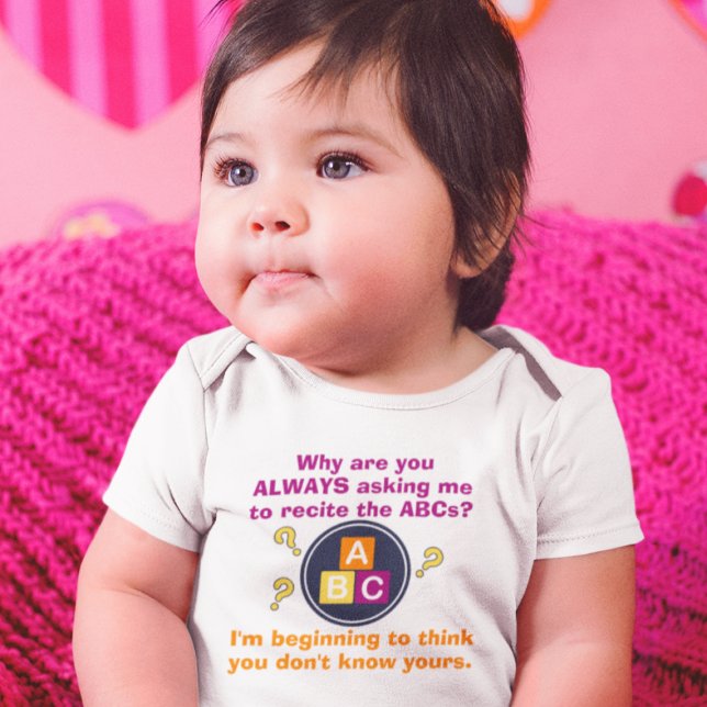 Body Para Bebé Conozco a mis ABC, ¿verdad? (Subido por el creador)